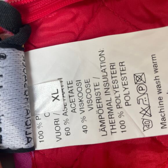 VTG MARIMEKKO Quilted Skirt Cotton XL Alicia Rosauer Y2K Early 00s Floral Grid - Picture 8 of 10